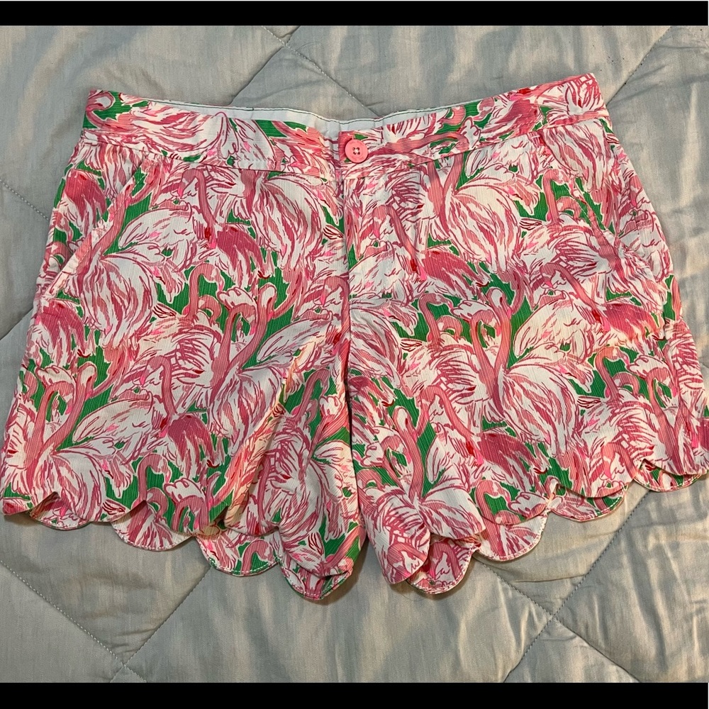 Size 4 Lilly Pulitzer Flamingo Print Shorts